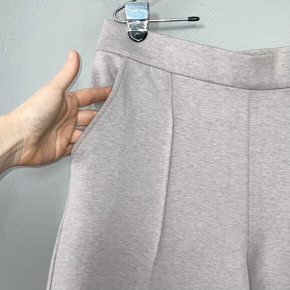 LEE Soft Knit Pants Size 14 Gray High Rise Wide Leg Pull On Lagenlook Comfort - Picture 3 of 15